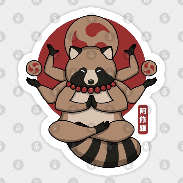 Asura Tanuki Sticker by mia_me